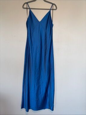 Rag & Bone Bright Blue Maxi Silky Slip Dress size 6